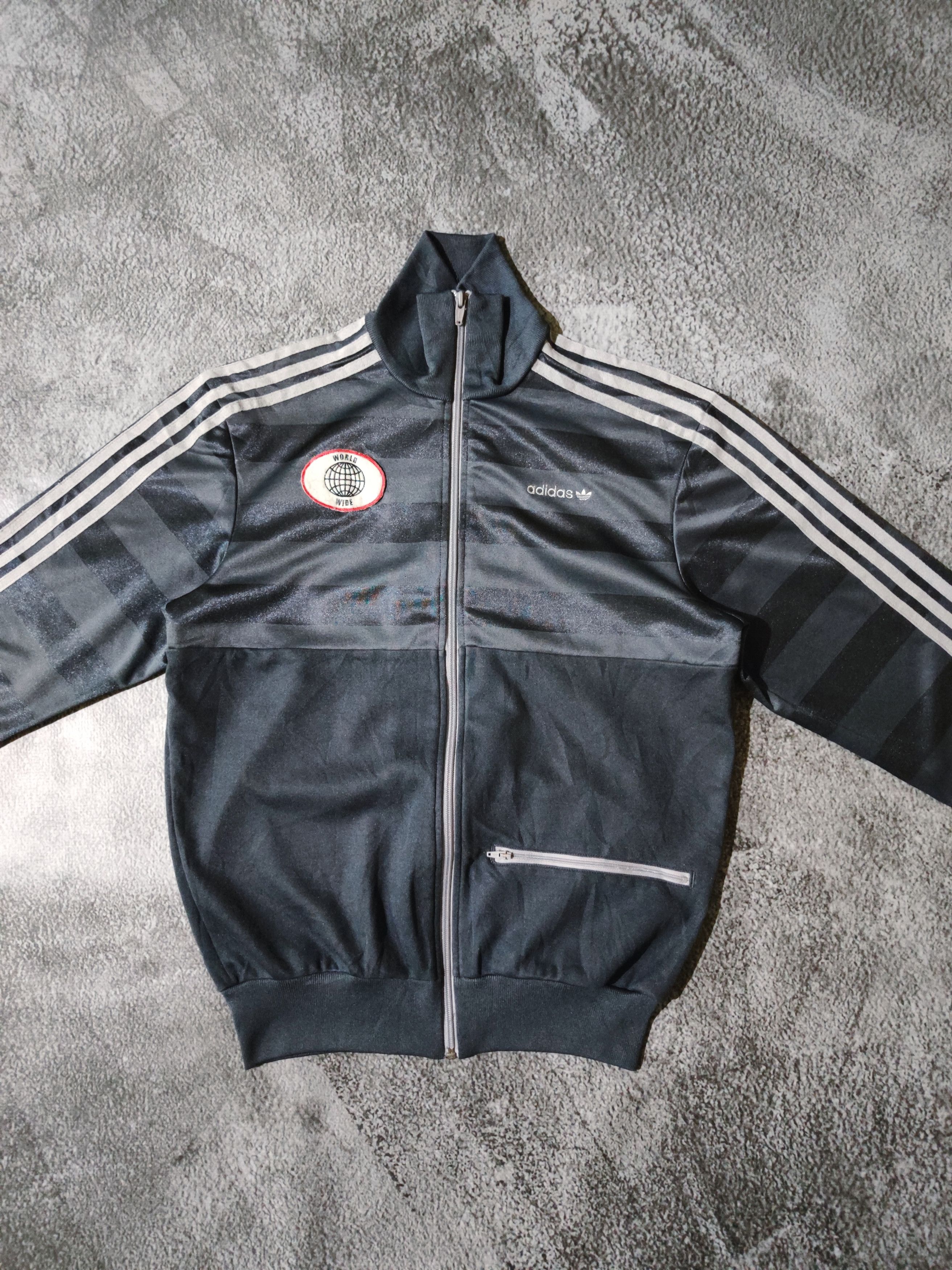 Adidas Vintage Adidas World Wide Track Jacket (Rare) Size US M / EU 48-50 / 2 - 2 Thumbnail