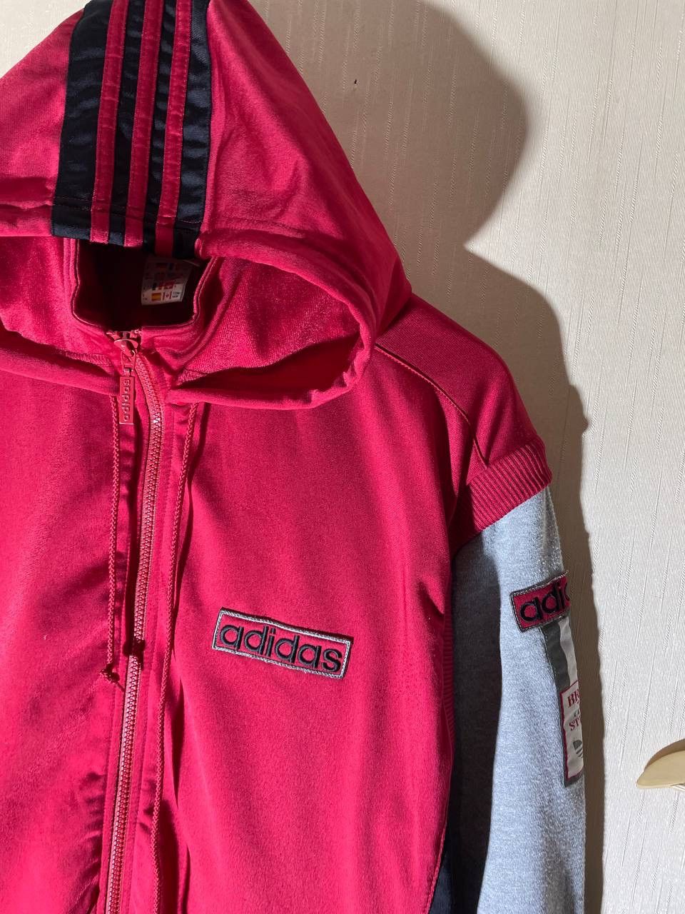Adidas × Vintage Adidas Vintage 00s Patch Zip Up Hoodie Size US M / EU 48-50 / 2 - 2 Thumbnail