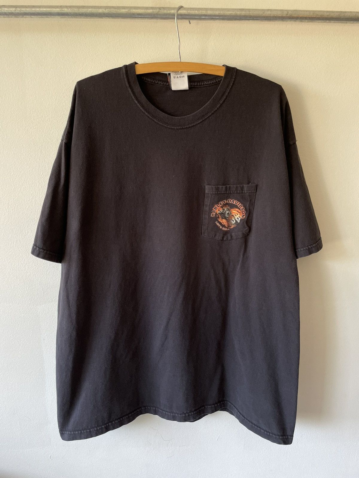 Harley Davidson × Vintage Vintage Oversized Flames Harley Davidson Dice tee Size US XXL / EU 58 / 5 - 1 Thumbnail