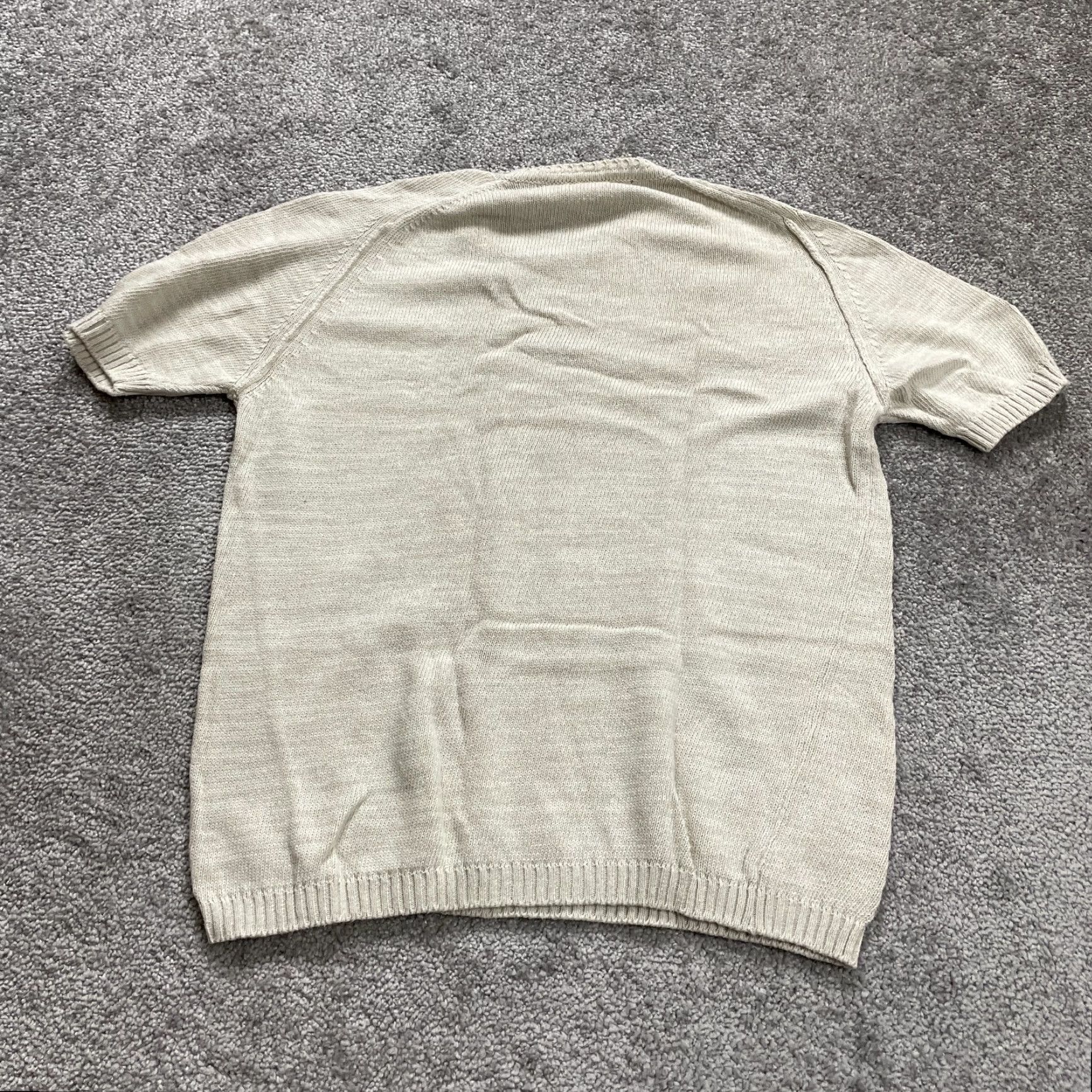 Vintage Matinique Sweater Shirt Women S Beige Crew Neck Short Sleeve Knit Casual Vintage No Size S / US 4 / IT 40 - 2 Thumbnail