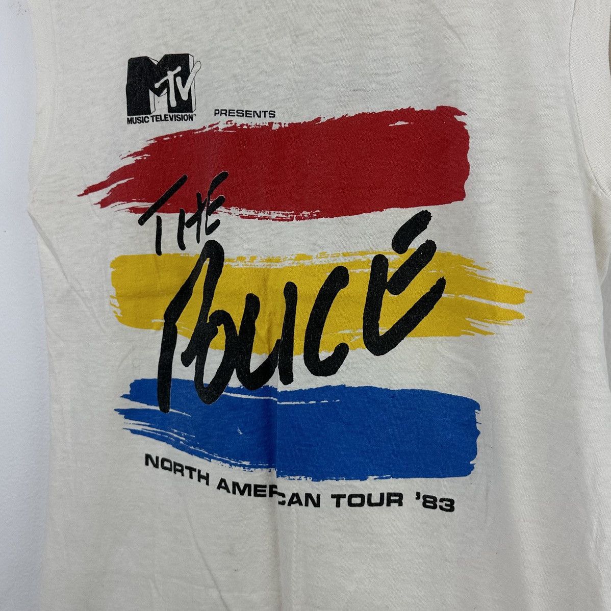 Vintage 1983 MTV The Police North American Tour T Shirt