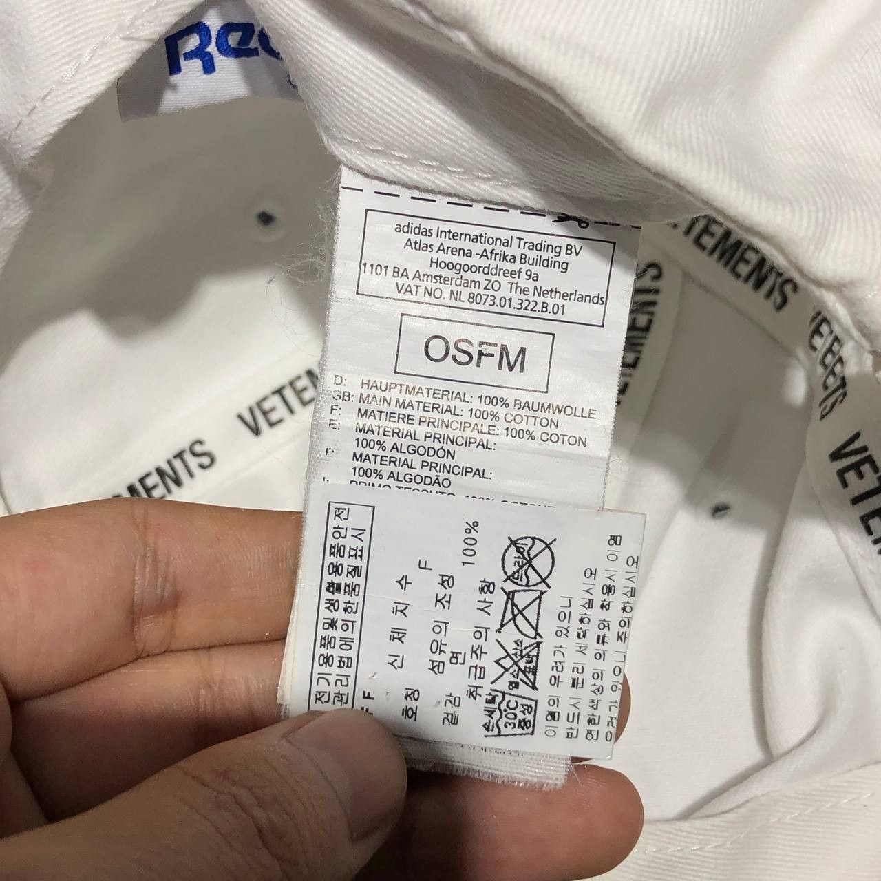 Reebok × Vetements Vetements X Reebok Logo Embroidered cap Size ONE SIZE - 12 Thumbnail