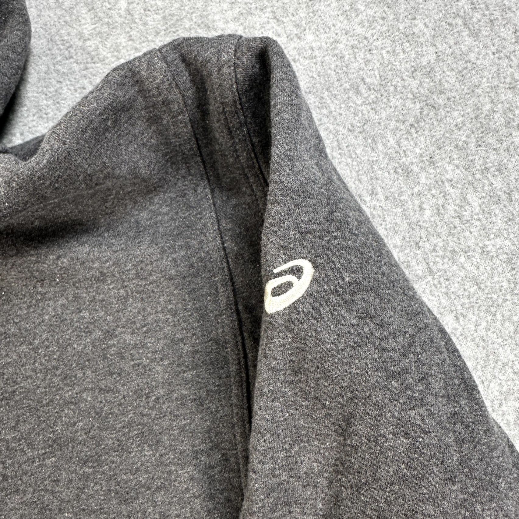 Asics ASICS Hoodie Mens L Gray Pullover Snap Neck Fleece Pocket Hoodie Sweatshirt Size US L / EU 52-54 / 3 - 5 Thumbnail