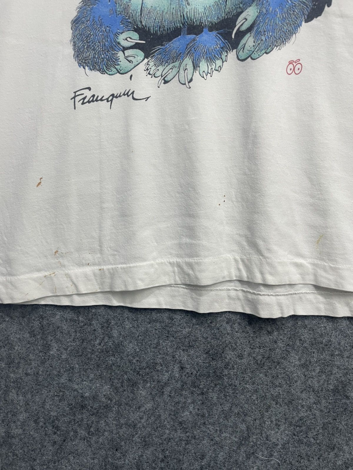 Vintage Vintage 80s Andre Franquin Monster Printed T-Shirt Size US L / EU 52-54 / 3 - 3 Thumbnail