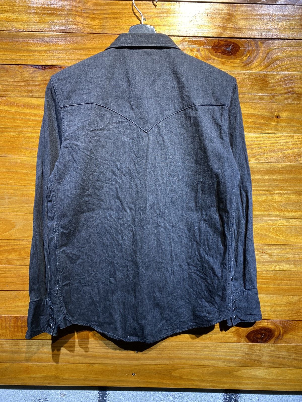 RUDE GALLERY Rude Gallery Japan Black Denim Western Shirt Casual Workwear Size US S / EU 44-46 / 1 - 11 Thumbnail