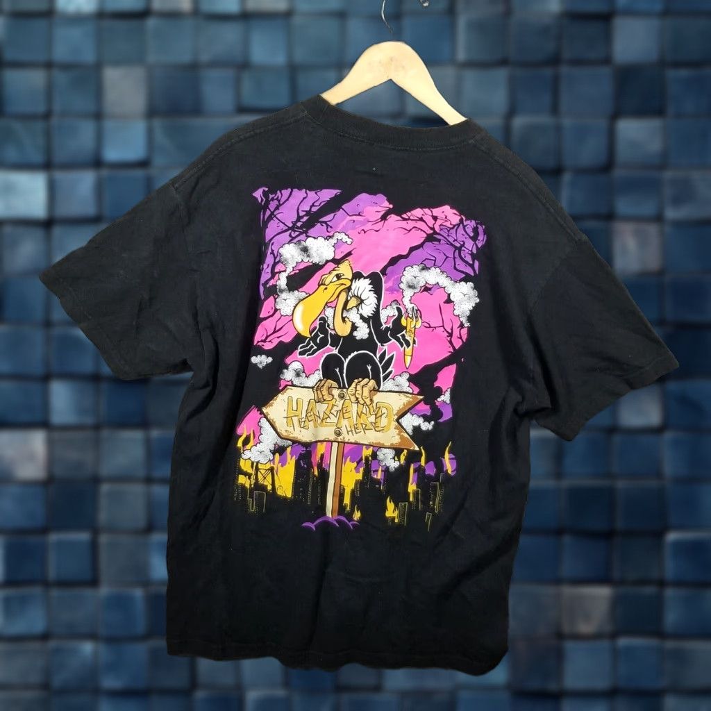 J Brand VINTAGE Teenage Brand T-Shirt Mens Large Black Short Sleeve Crew Neck Logo Psychedelic 2000s Size US L / EU 52-54 / 3 - 1 Thumbnail