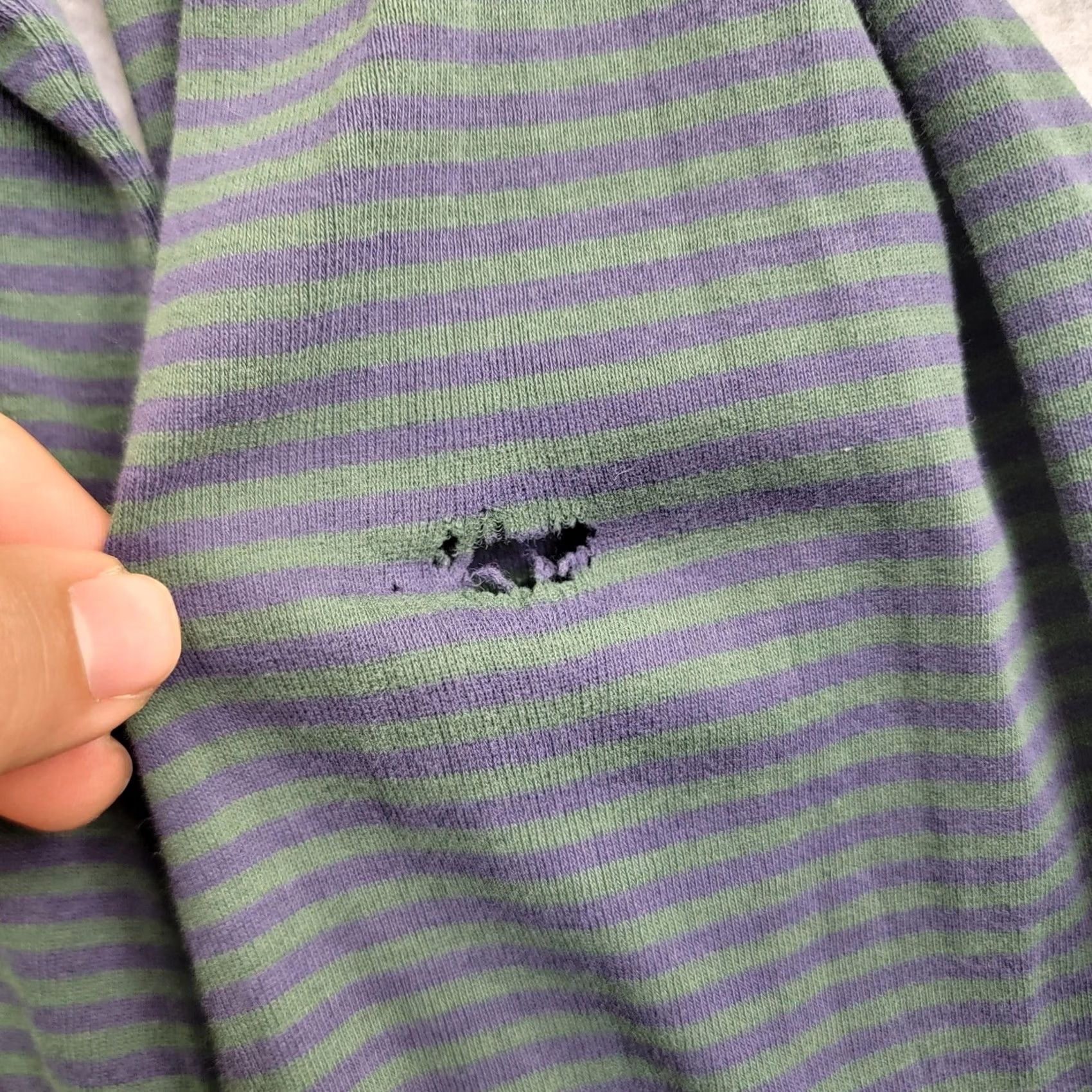 Polo Ralph Lauren Polo by Ralph Lauren Polo Shirt Mens L Green Striped Long Sleeve Jersey Polo Size US L / EU 52-54 / 3 - 3 Thumbnail