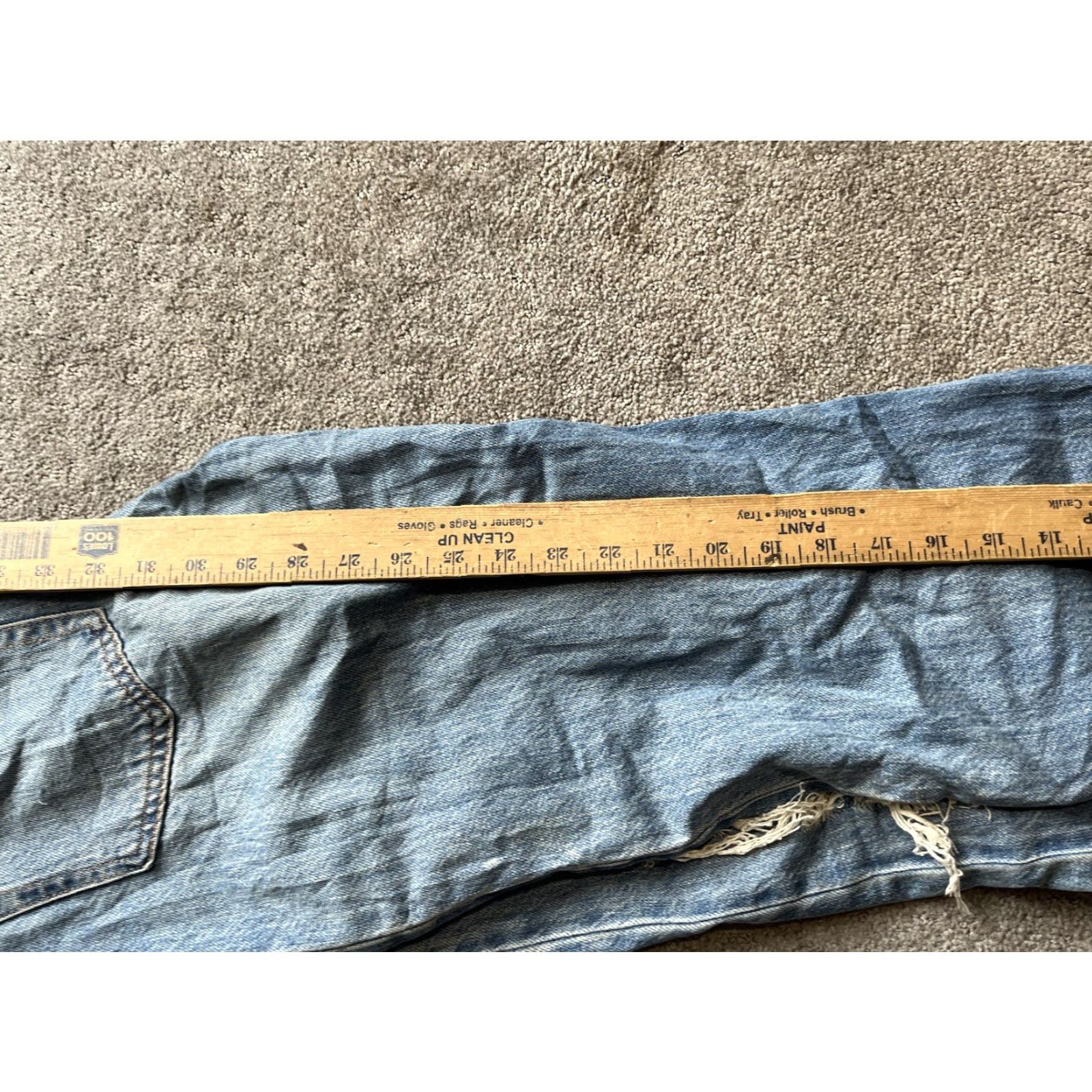 Vintage Womens Jeans Aero 90s Grunge Blue Denim High Rise Baggy Straight 5-Pocket Aéropostale Size 0 Size ONE SIZE - 8 Thumbnail