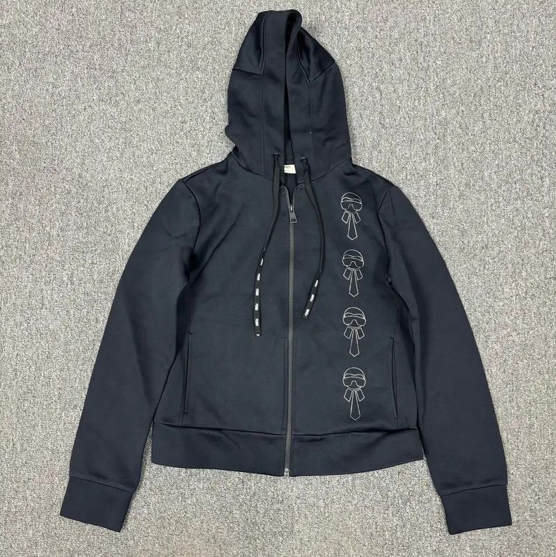 Fendi Black Polyester Men's Hoodie 0089