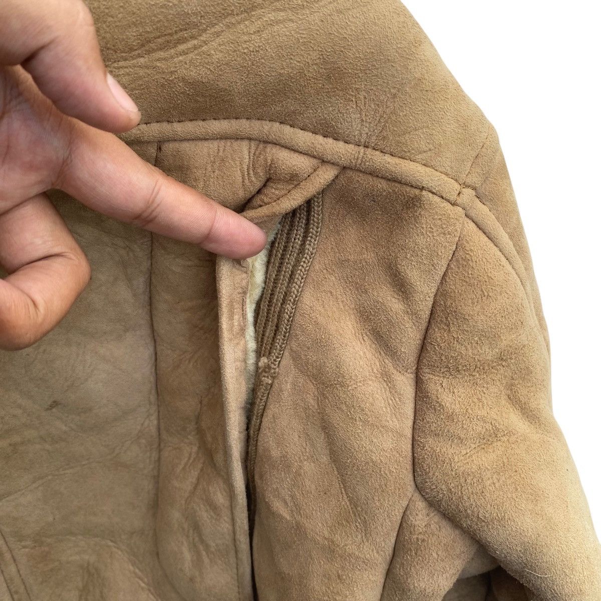 Canterbury of New Zealand × Vintage 🔥Vtg Canterbury Sheepskin WOOL&SUEDE Sherling Leather Jacket Size US M / EU 48-50 / 2 - 7 Thumbnail