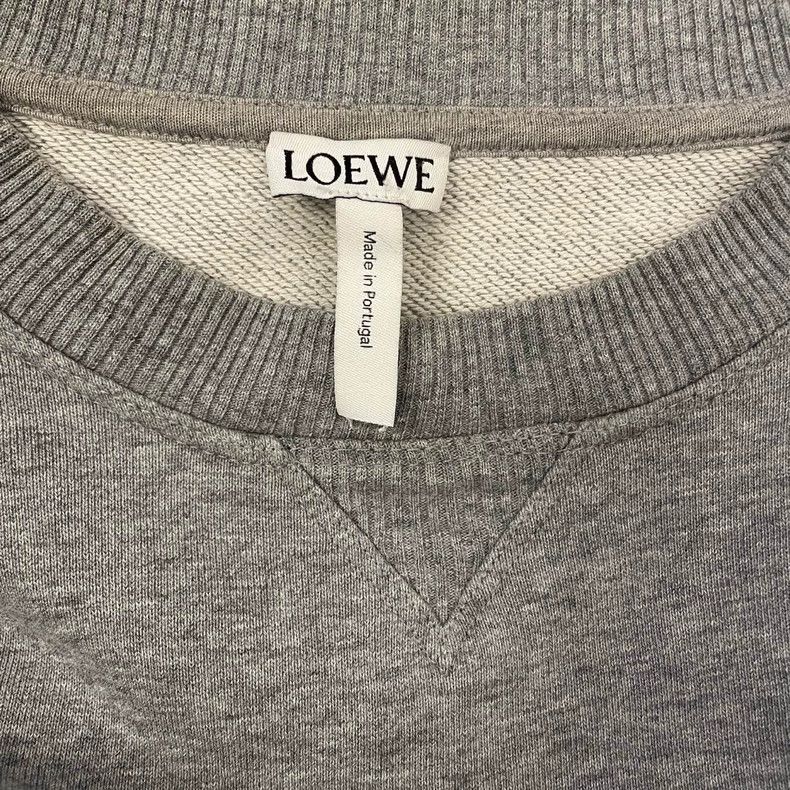 Loewe loewe Gray classic round-neck sweatshirt with large embroid Size US L / EU 52-54 / 3 - 5 Thumbnail