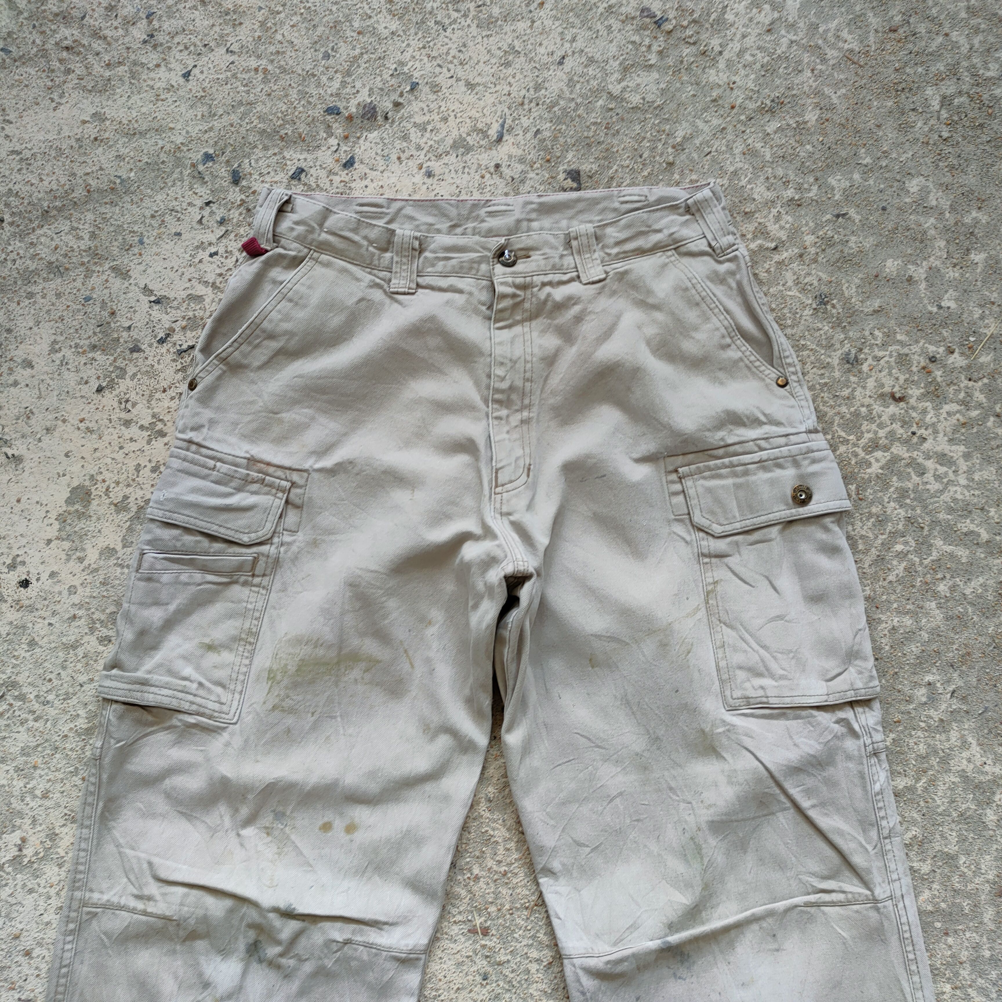 Japanese Brand × Vintage VINTAGE JAWIN FADED GREY RUSTY CARGO PANTS Size US 32 / EU 48 - 2 Thumbnail