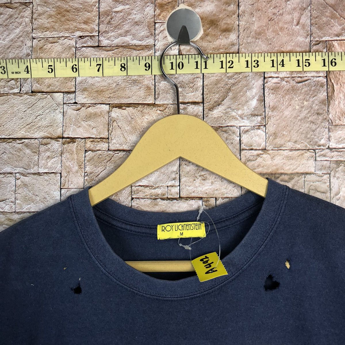 Japanese Brand × Vintage Ripped distressed Roy Lichtenstein Blue T-Shirt #A492 Size US M / EU 48-50 / 2 - 4 Thumbnail