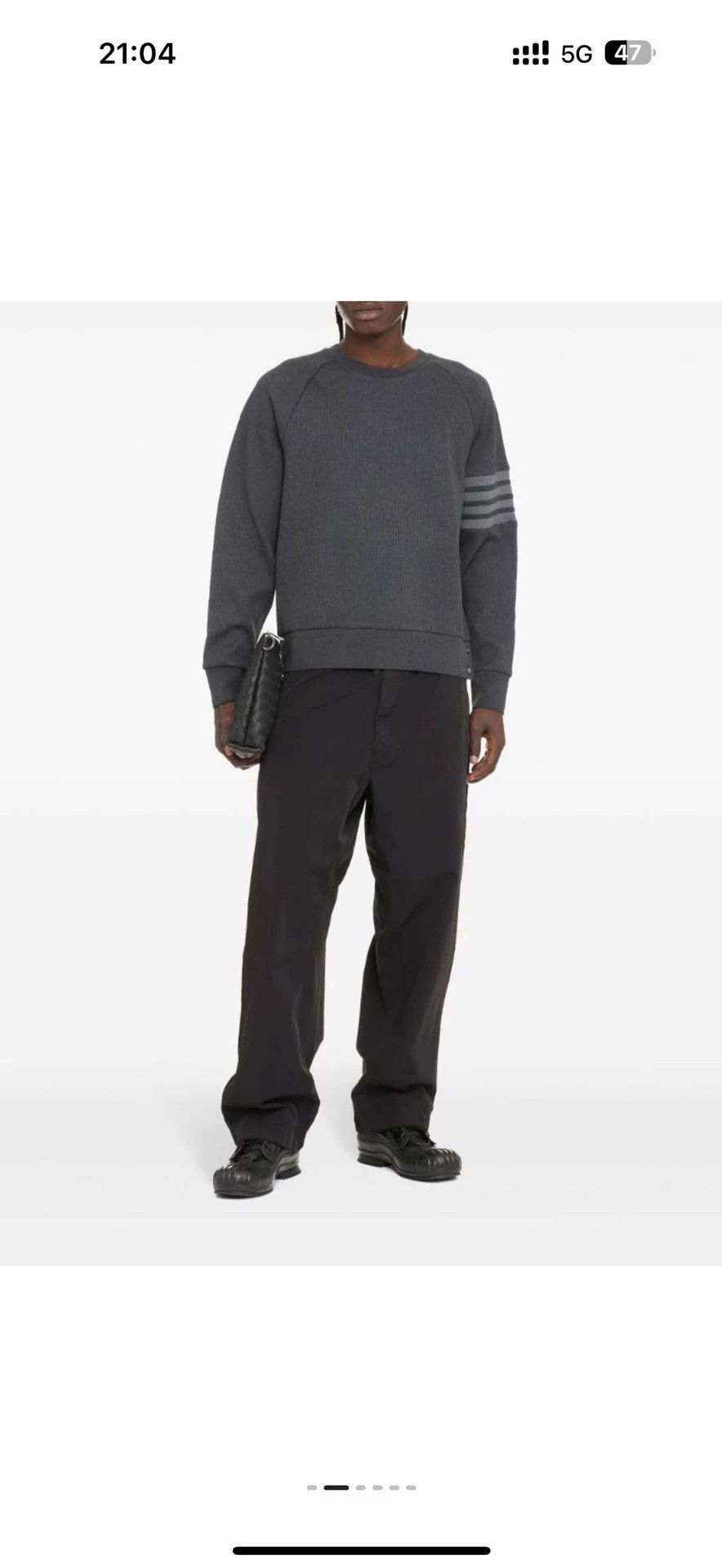 Thom Browne Thom Browne Charcoal Black Waffle Sweatshirt 3 98% New Size US L / EU 52-54 / 3 - 8 Thumbnail