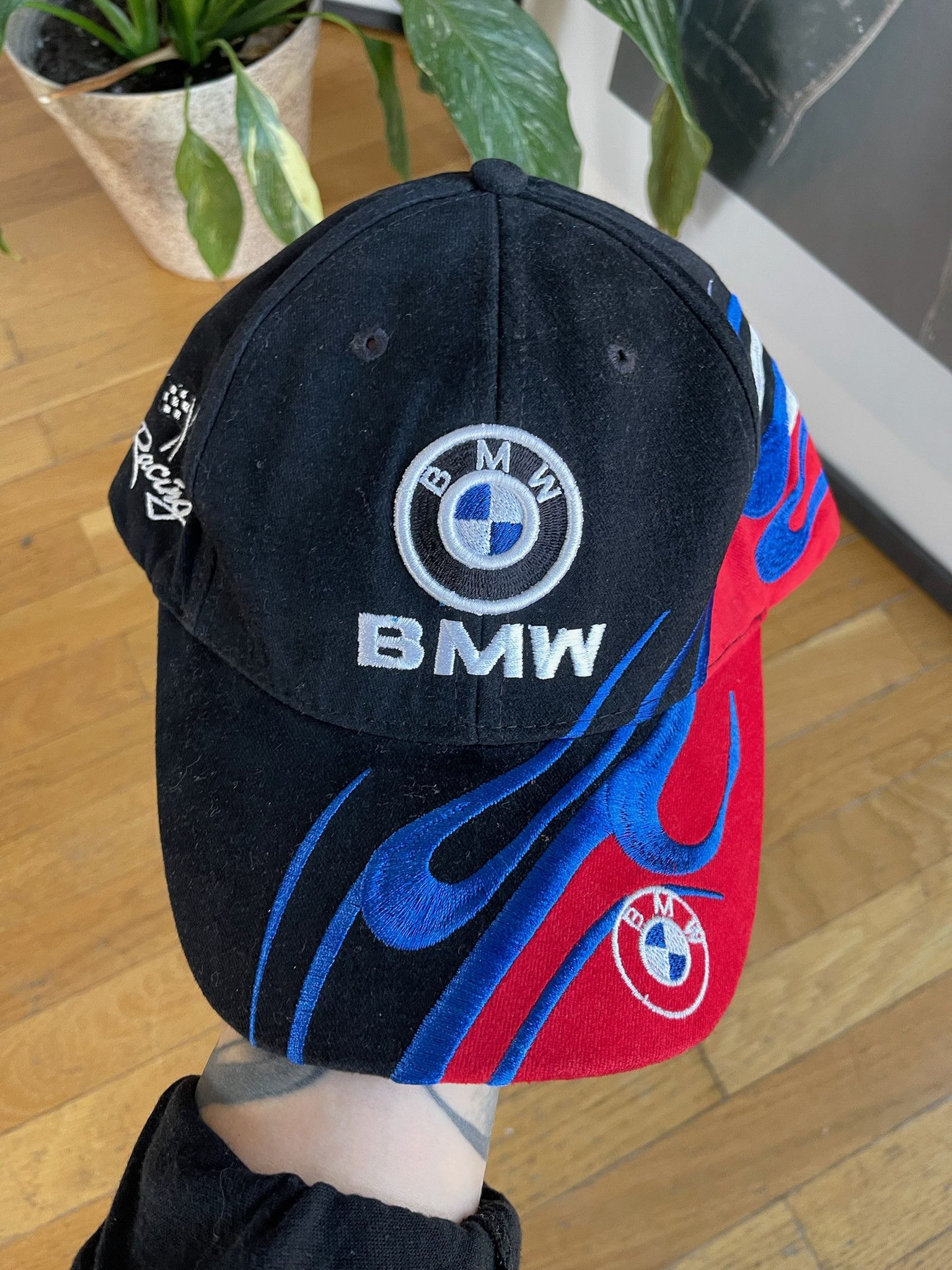 BMW Vintage BMW Racing Cap flame tribal techno berlin Size ONE SIZE - 2 Thumbnail