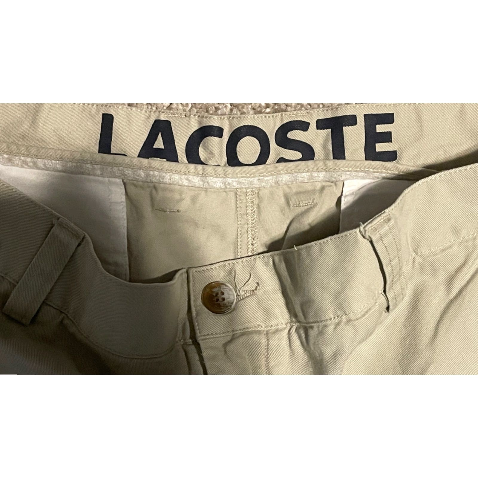 Lacoste Lacoste Original Quality Men’s Chino Khaki Shorts Devanlay Size 44 Tan Chino Mens 44 Size US 44 / EU 60 - 2 Thumbnail