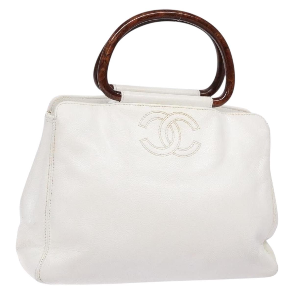 Chanel Chanel Vintage Wooden Ring Tote Leather Size ONE SIZE - 1 Thumbnail