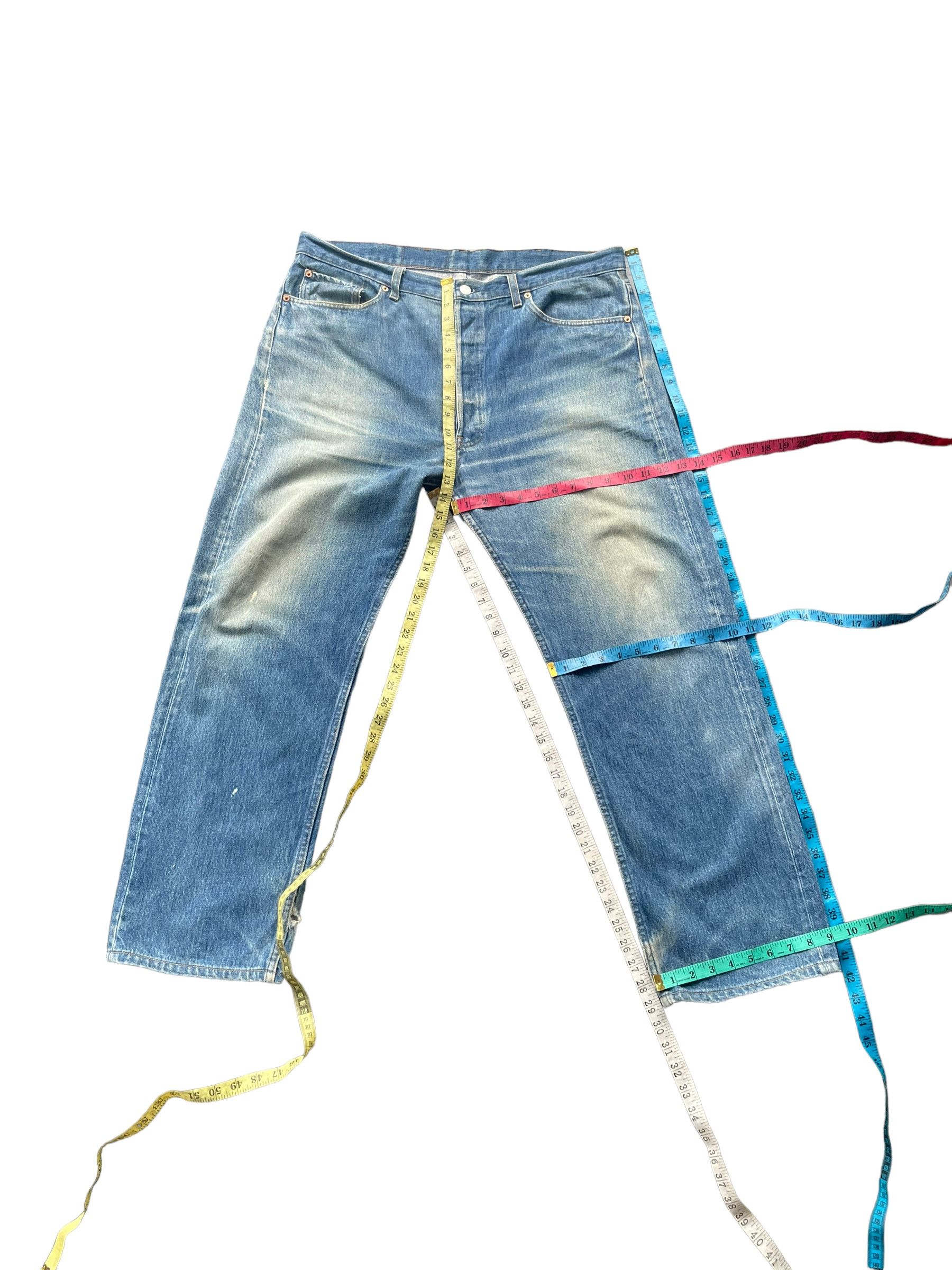 Levi's Vintage 1994 Levis 501 e Faded Distresed Denim Size US 39 - 7 Thumbnail