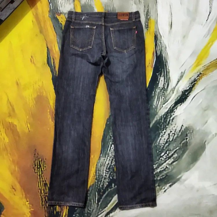 Edwin × Vintage VINTAGE EDWIN 402 DISTRESSED FADED BLACK JEANS PANTS Size US 34 / EU 50 - 7 Thumbnail