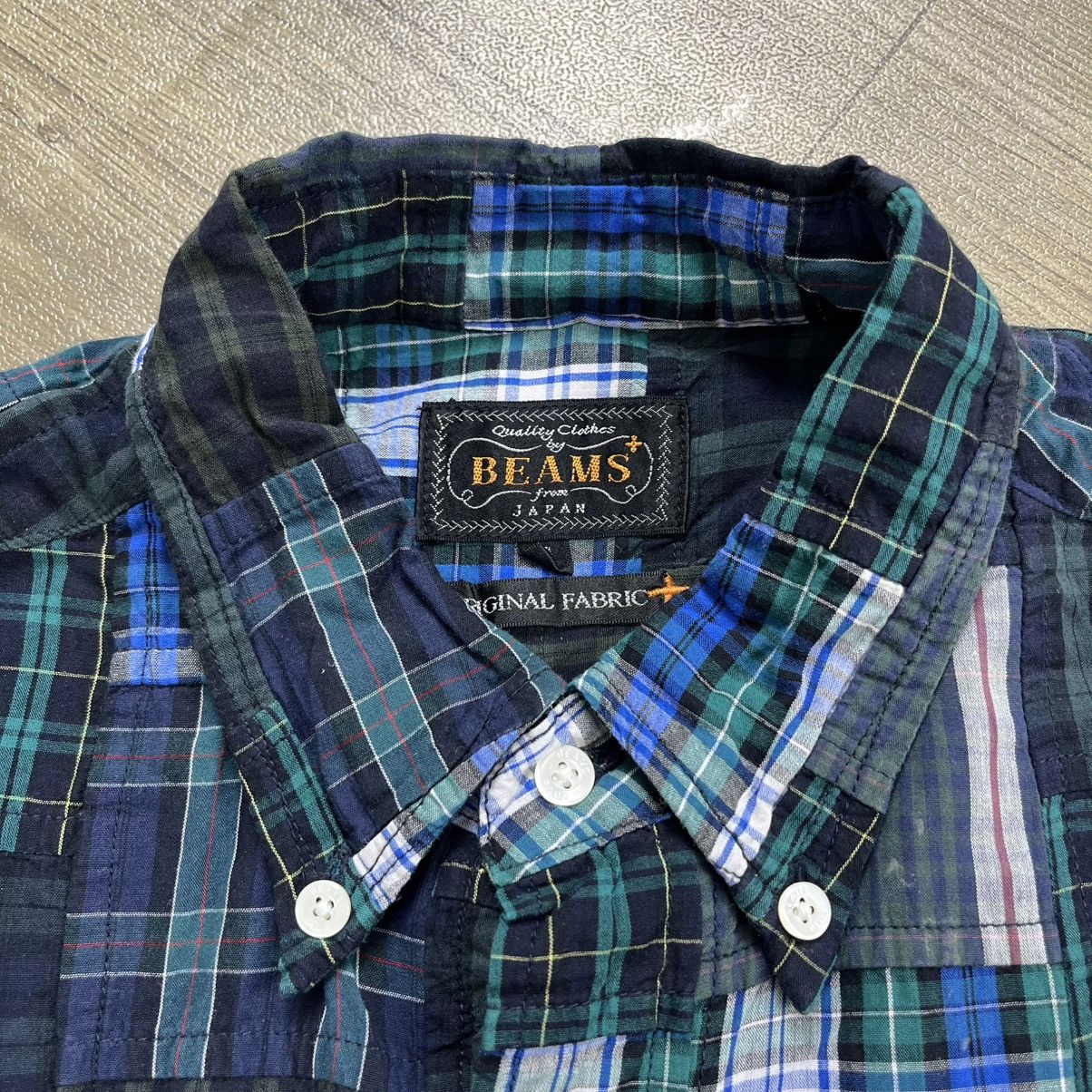 Beams Plus 2000s Beams Plus Japan Patchwork Plaid Western Shirt Size US M / EU 48-50 / 2 - 6 Thumbnail