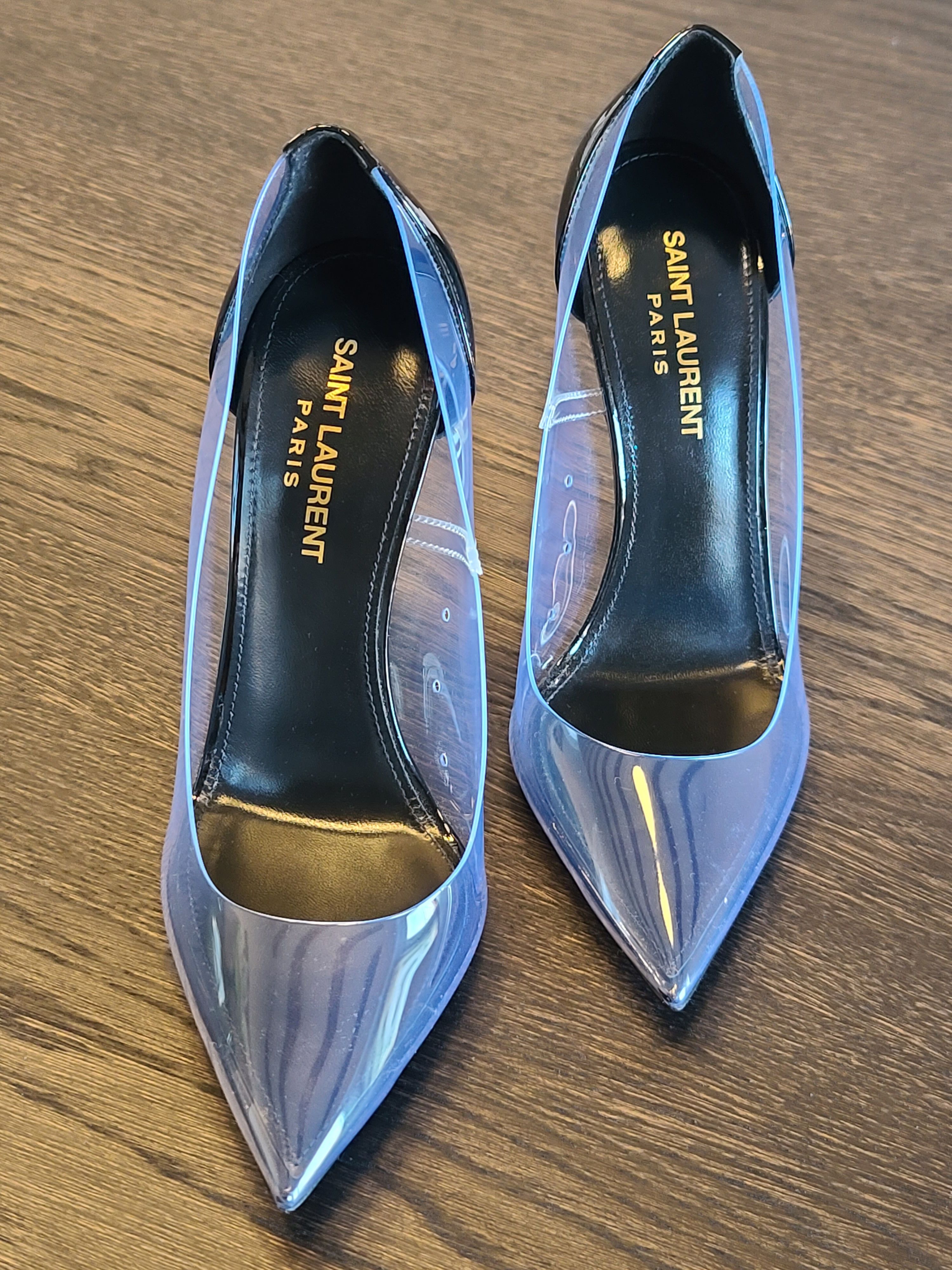 Yves Saint Laurent YSL Opyum Pump Transparent/Patent Leather Heel 110 (Size 36) Size US 6 / IT 36 - 3 Thumbnail