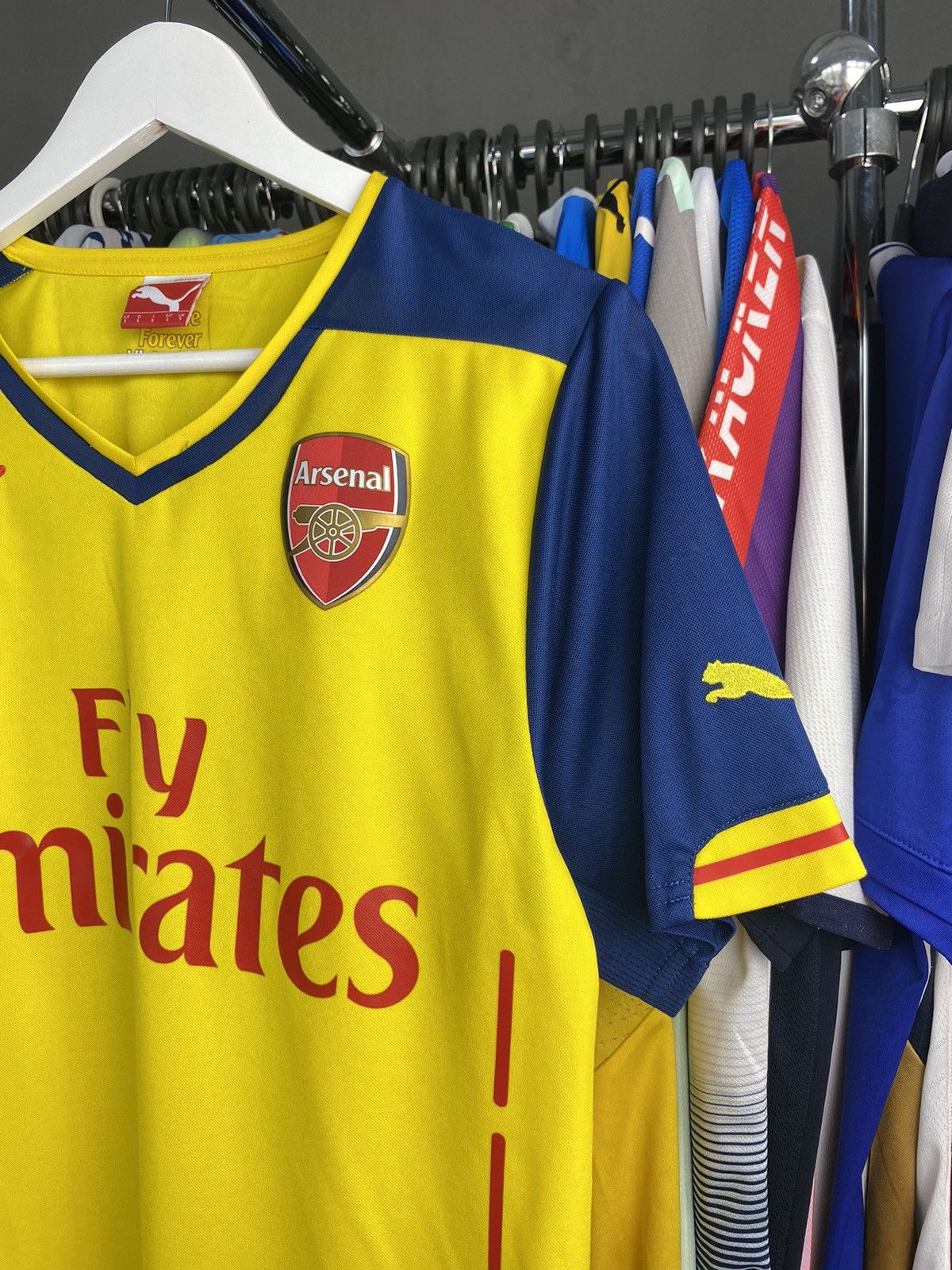 Puma 2014/15 PUMA ARSENAL AWAY SOCCER FOOTBALL JERSEY SHIRT Size US S / EU 44-46 / 1 - 4 Thumbnail