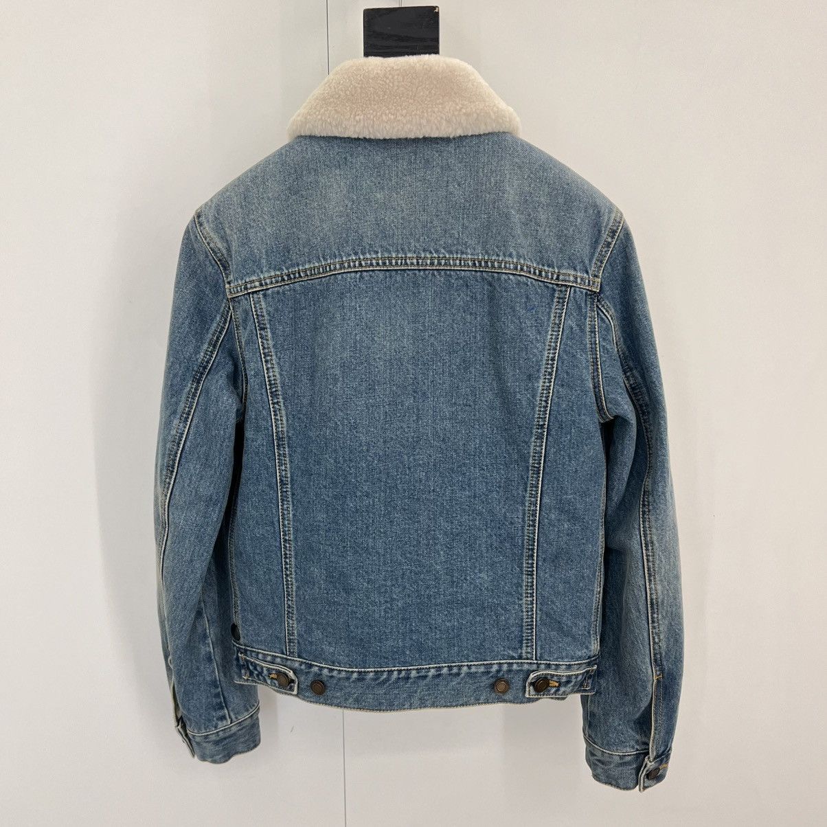 Saint Laurent Paris Saint Laurent Shearling Denim Jacket in Small Size US S / EU 44-46 / 1 - 2 Thumbnail