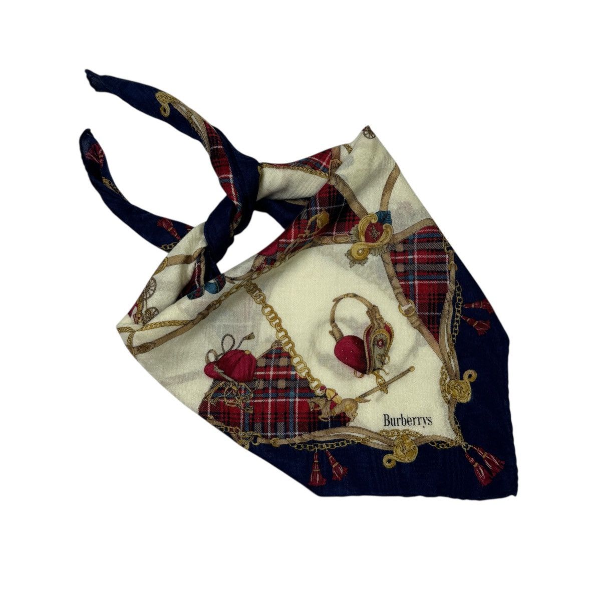 Burberry Vintage Burberrys Handkerchief, Pocket Square, Neck Scarf Size ONE SIZE - 3 Thumbnail