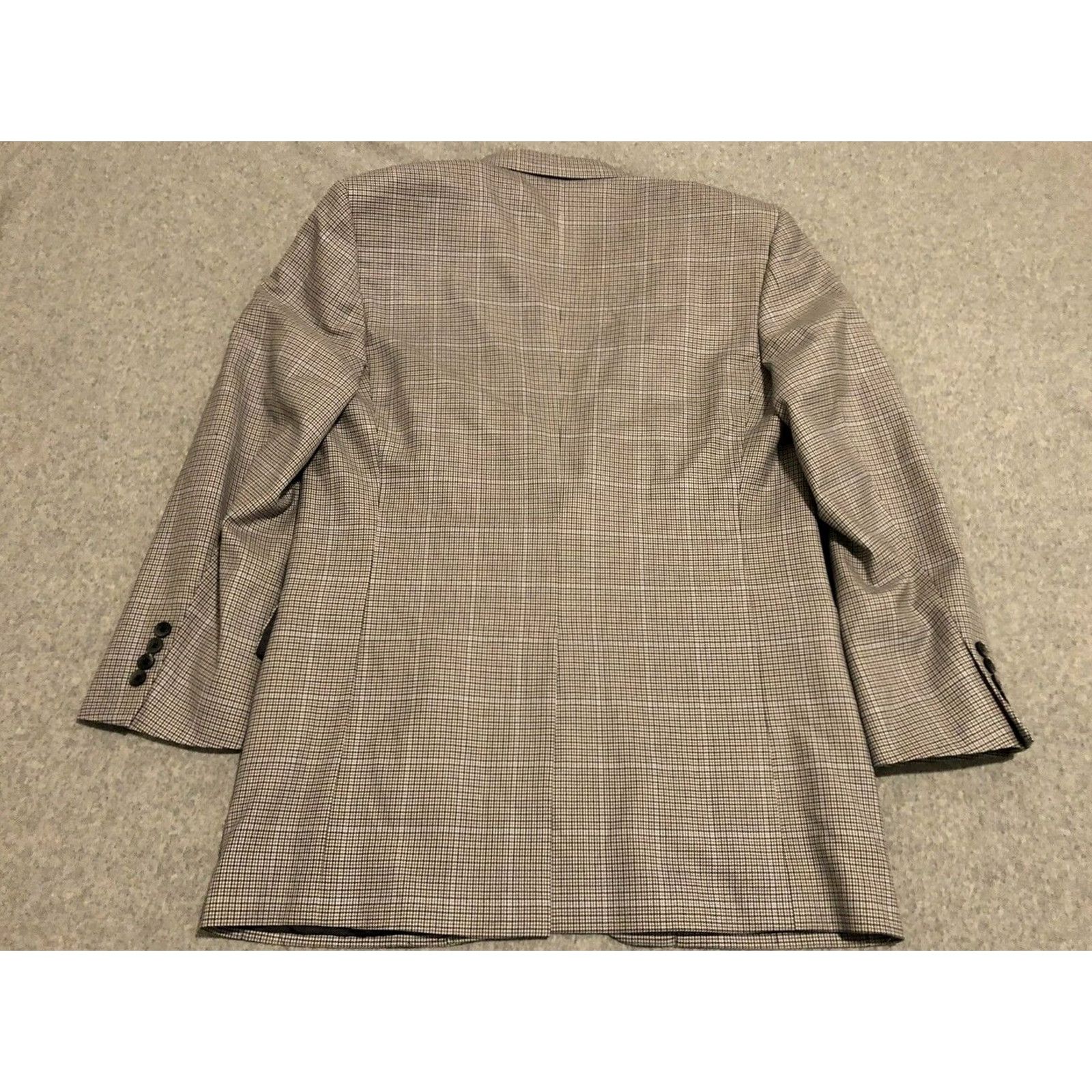 Brooks Brothers BROOKS BROTHERS Blazer Jacket Mens 42L 42 Long Wool Gray Two Button Sports Coat Long Coat Size 42R - 7 Thumbnail