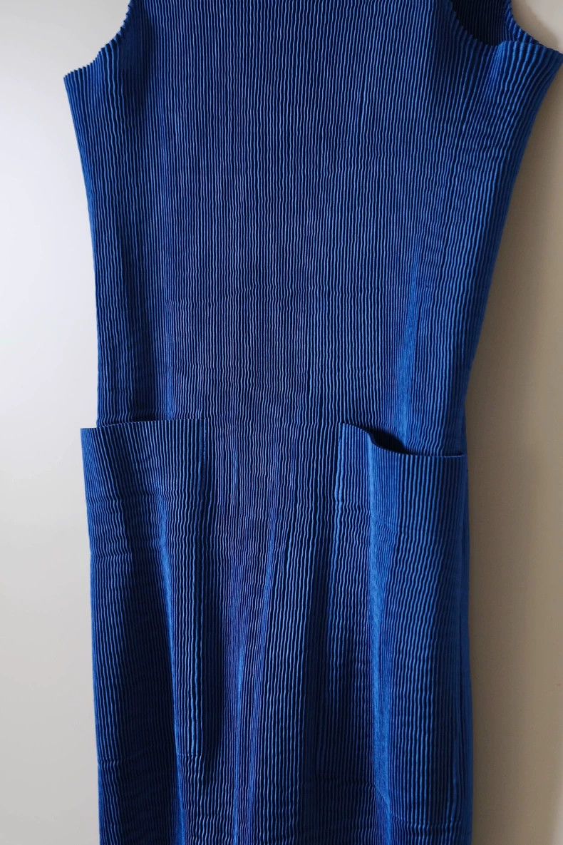 Issey Miyake Issey Miyake Blue pleated vest dress Size M / US 6-8 / IT 42-44 - 3 Thumbnail