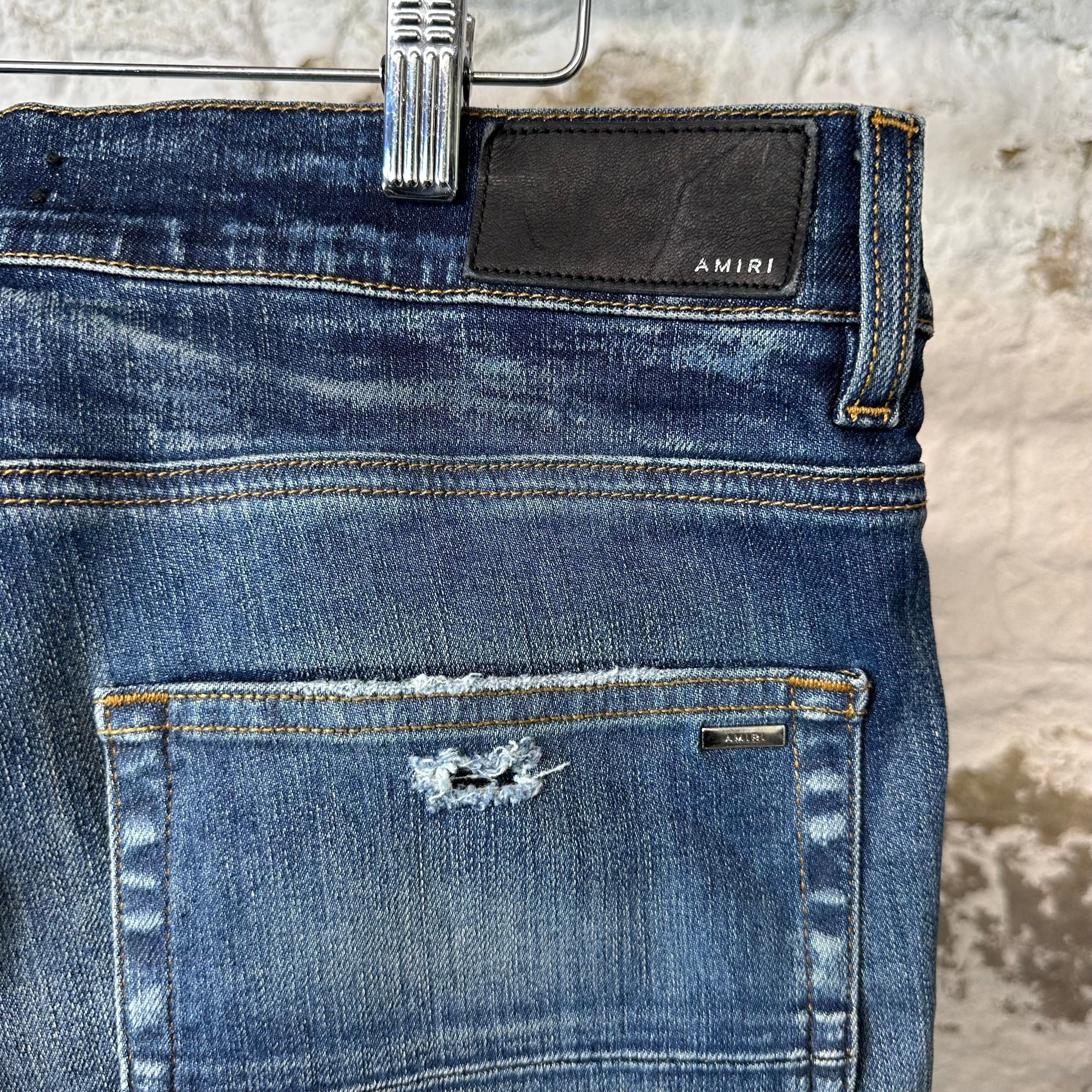 Amiri Amiri Plain Dark Blue Denim Jeans Sz 36 Size US 36 / EU 52 - 4 Thumbnail