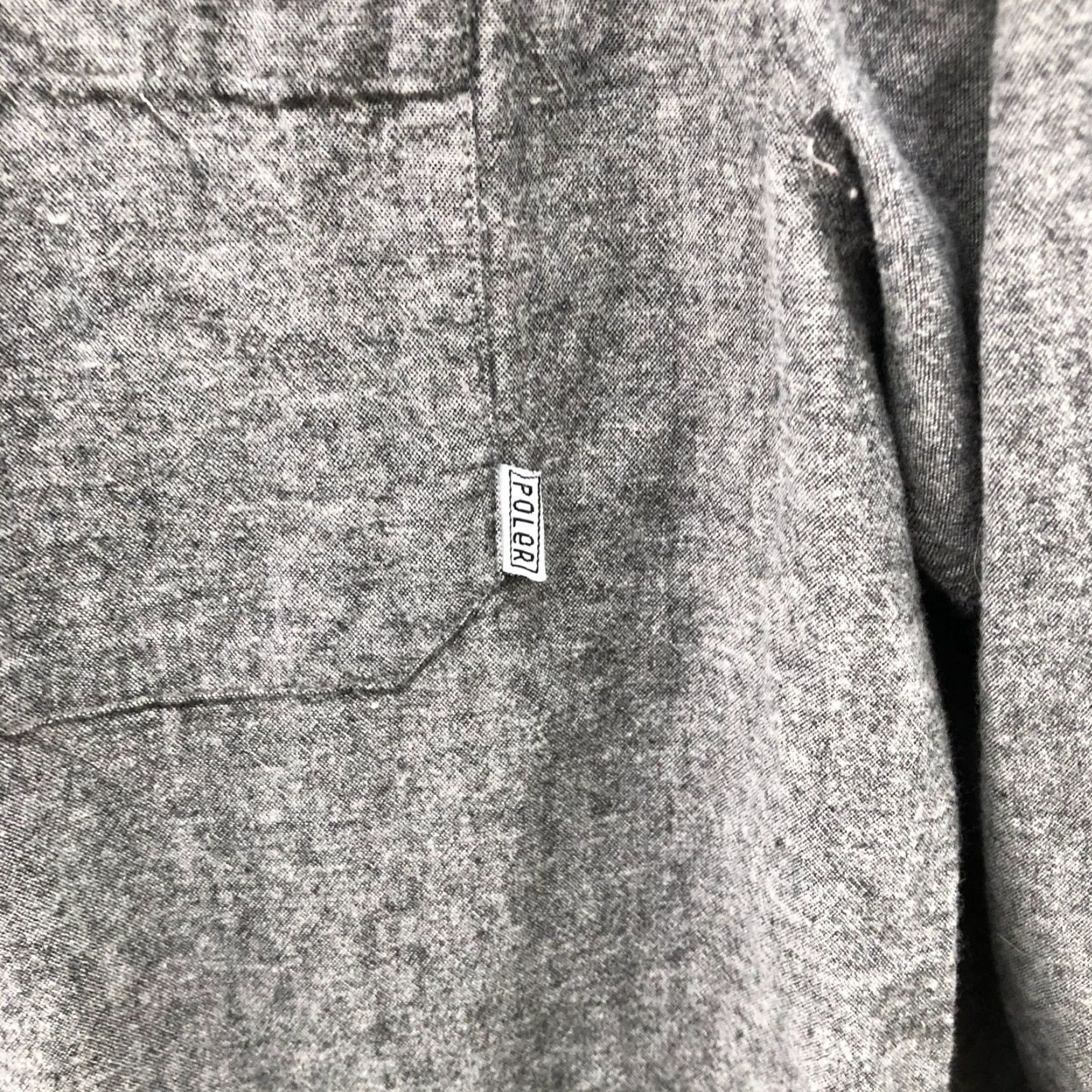 Poler Poler Stuff Flannel Shirt Mens L Gray Long Sleeve Button Up Camp Outdoors Casual Pocketed 100% Cotton Modern Fleece-Free Size US L / EU 52-54 / 3 - 6 Thumbnail
