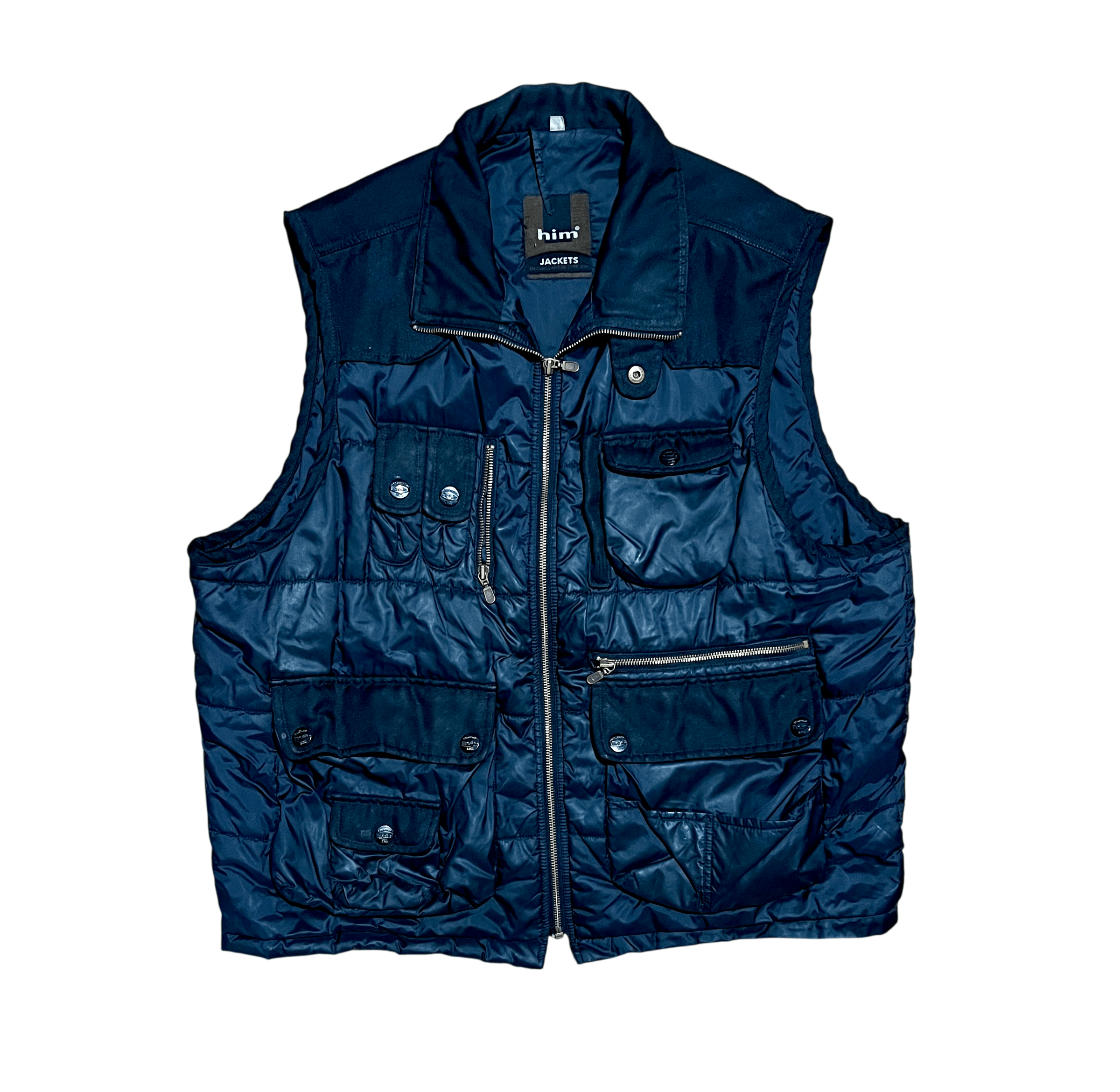 Other Him Jackets Y2K Full Zip Black Cargo Jacket Vest Size US XXL / EU 58 / 5 - 1 Thumbnail