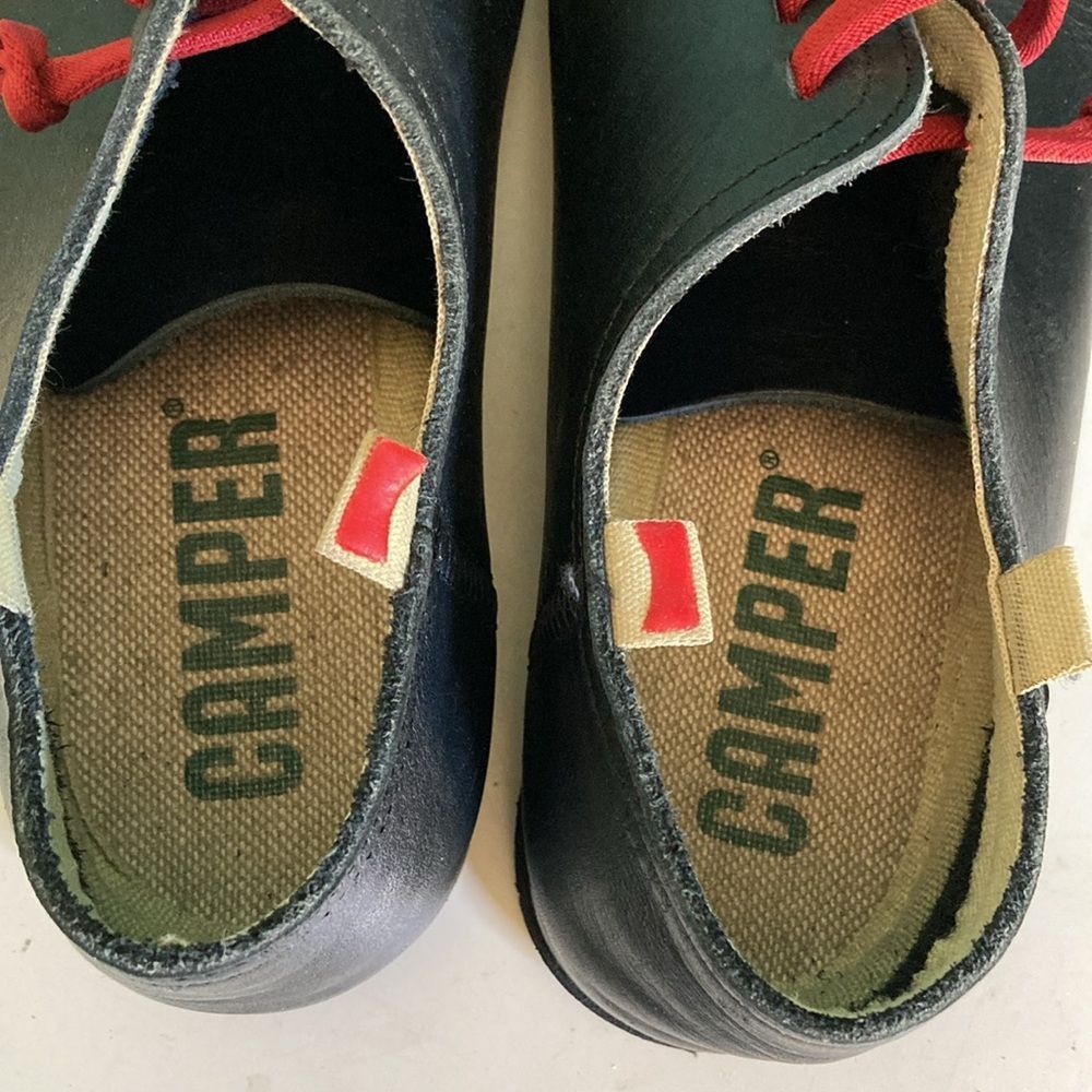 Camper Camper Black Leather Peu Flat Women’s Size 8.5 / 39 EU Size US 8.5 / IT 38.5 - 3 Thumbnail