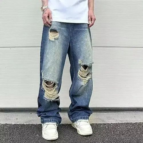 VIBE Ripped Hole Baggy jeans Size US 34 / EU 50 - 1 Thumbnail