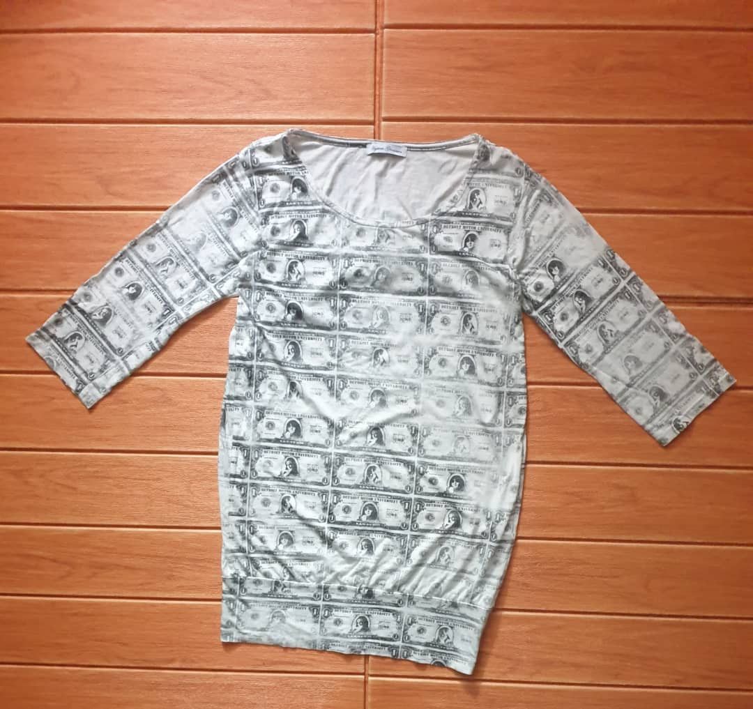 Hysteric Glamour 💥Hysteric Glamour Monogram dollar money dress shirt Size M / US 6-8 / IT 42-44 - 1 Thumbnail