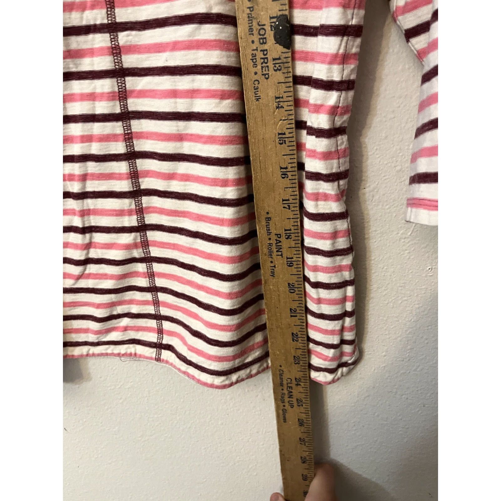 Talbots T by Talbots Blouse Multicolor Striped 3/4 Sleeve Scoop Neck Size MP Womens Size M / US 6-8 / IT 42-44 - 4 Thumbnail