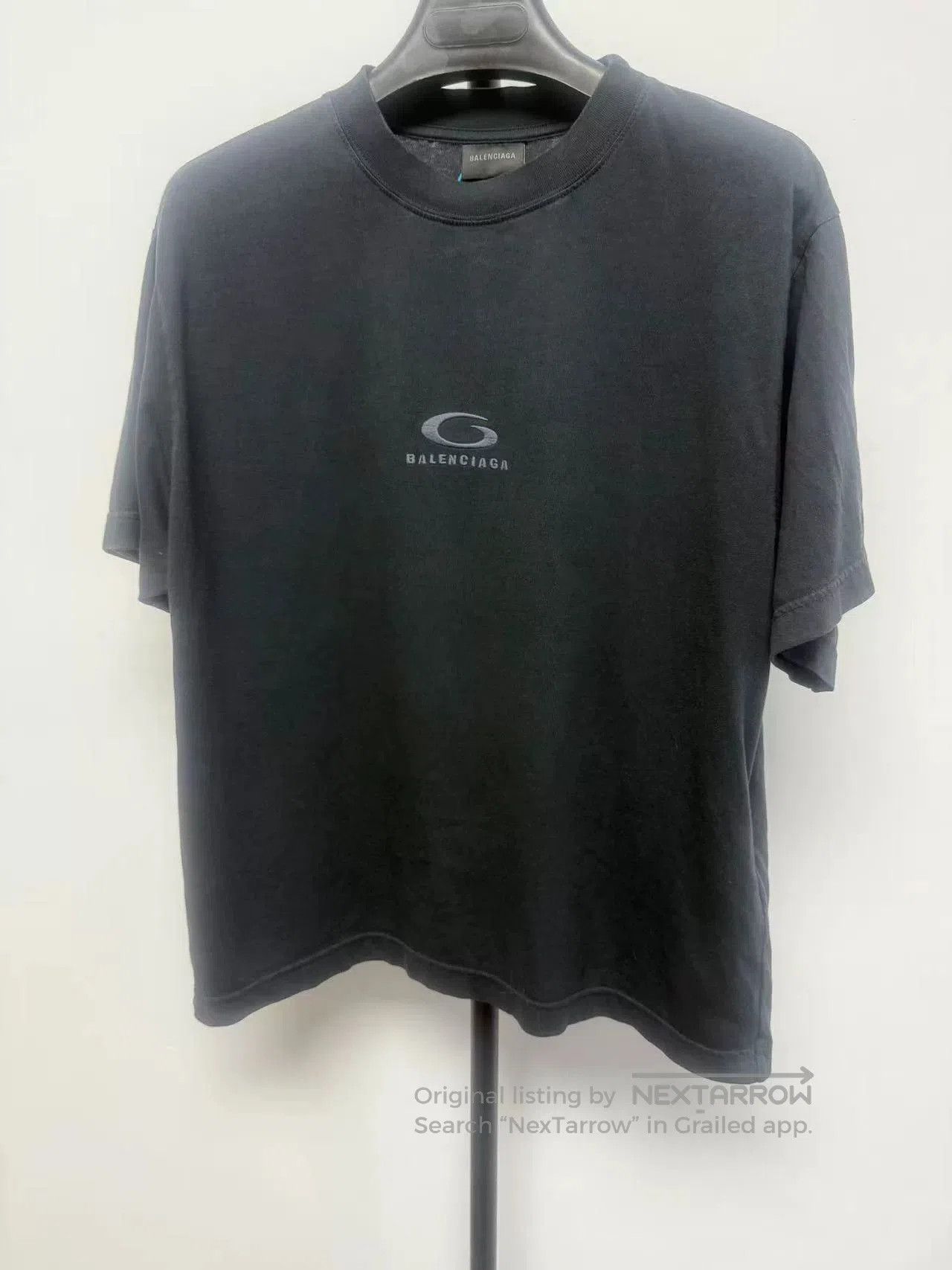 Balenciaga Balenciaga Embroidered Cotton Crew Neck T-Shirt. Size US S / EU 44-46 / 1 - 1 Thumbnail