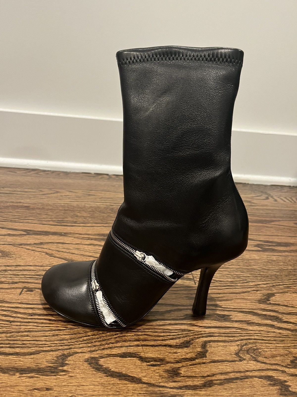 Burberry Burberry Leather Peep Boots Size US 7.5 / IT 37.5 - 11 Thumbnail