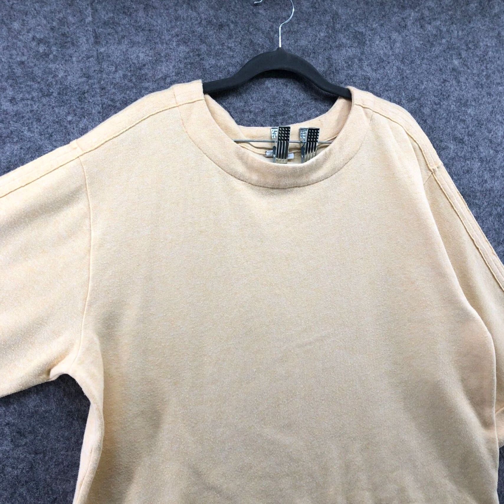 J. Jill VINTAGE J. Jill Women's Sweatshirt Pullover 3/4 Sleeve Lightweight Cotton Blend Yellow Casual LP Size L / US 10 / IT 46 - 6 Thumbnail