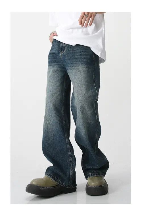 Other Vintage washed distressed loose wide-leg jeans Size US 32 / EU 48 - 2 Thumbnail