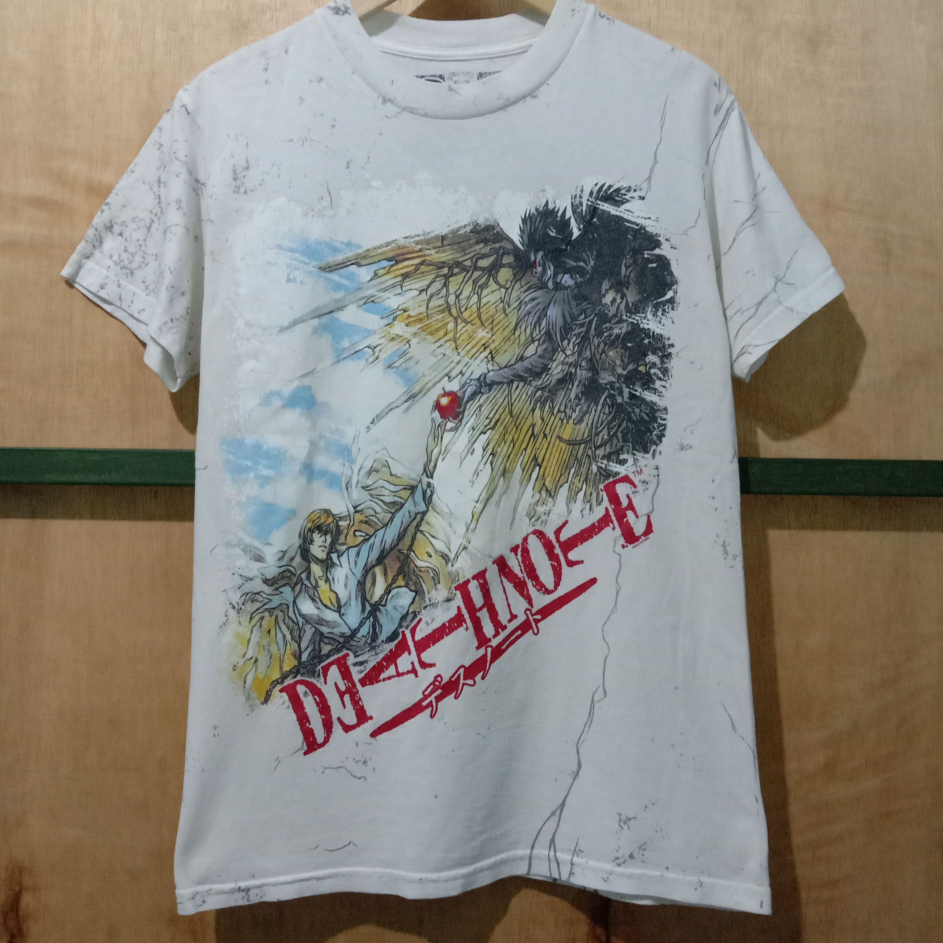 Anime Death Note - 00s Skull Tag T-Shirt Anime Manga Rare Vintage 