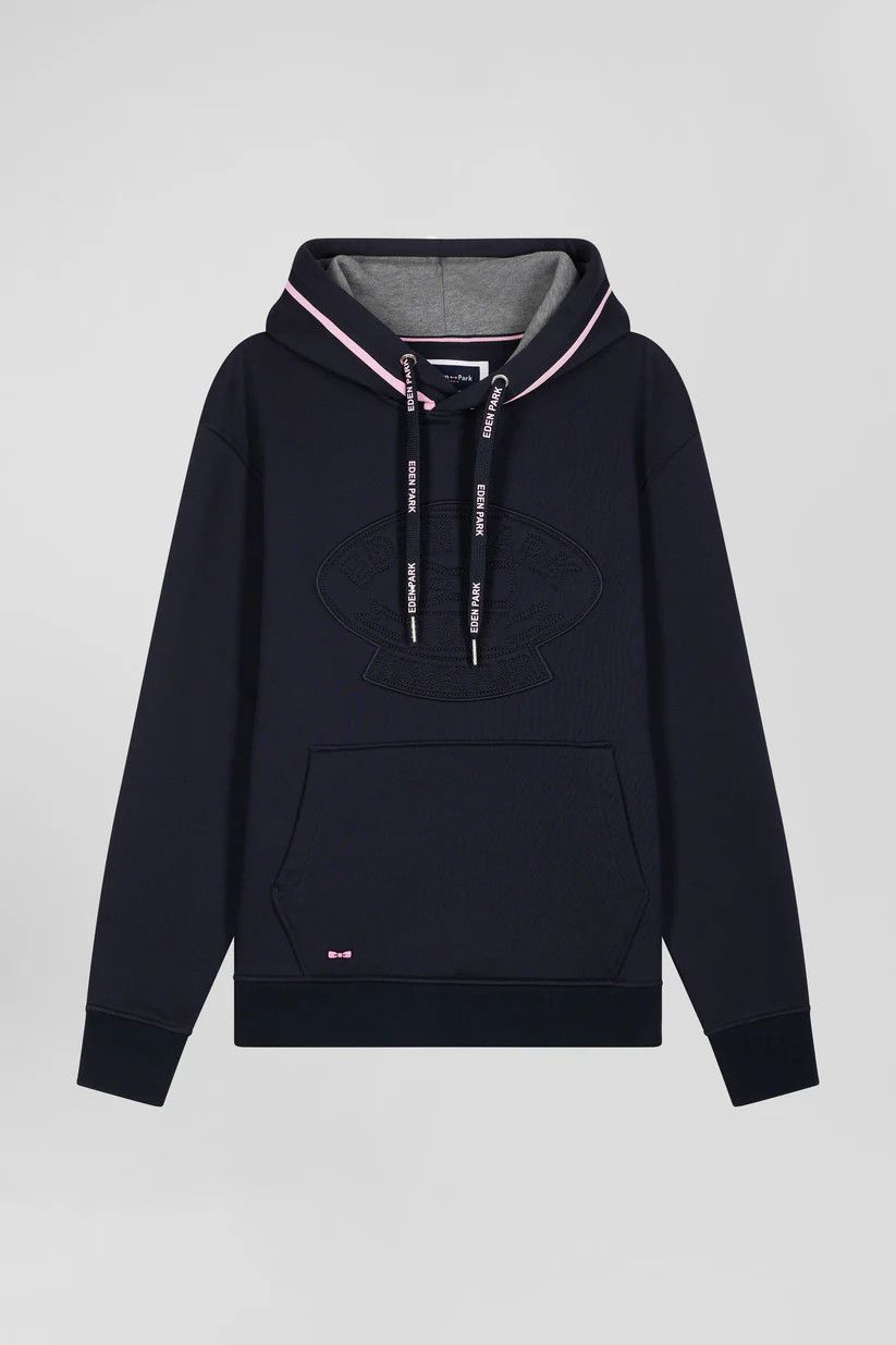 Eden Park o1s22i1n1024 Quilted Logo Hoodie in Blue Size US M / EU 48-50 / 2 - 1 Thumbnail