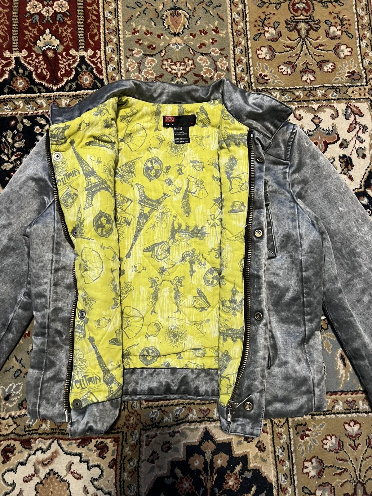 Diesel Diesel Vintage 2000s Faded Jacket Grey Metallic Rare Size M / US 6-8 / IT 42-44 - 6 Thumbnail