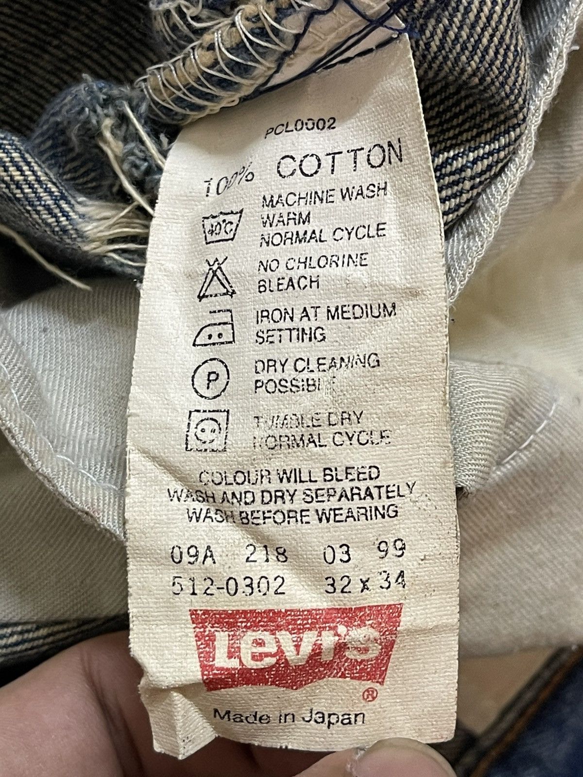 Vintage 90s Japan Levis 512 Distressed Style Baggy Jeans