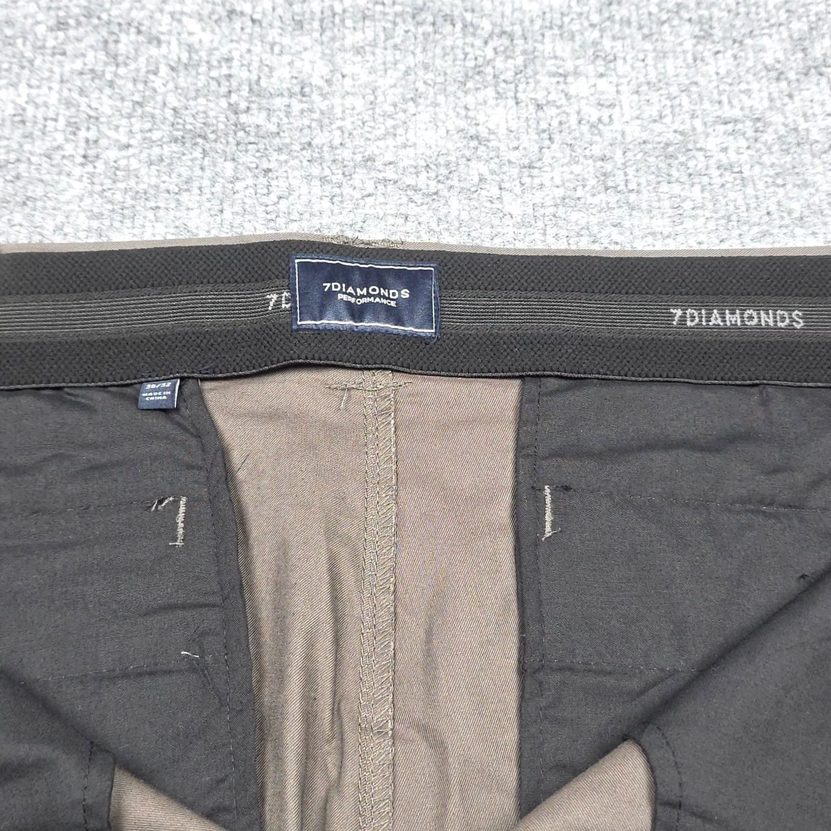 Vintage 7Diamonds Parker Chino Pants Mens 36x32 Charcoal Straight Fit Performance New Size US 36 / EU 52 - 5 Thumbnail