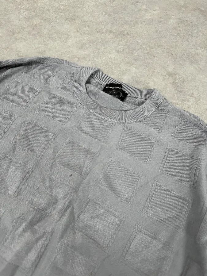 Emporio Armani SS2019 Emporio Armani Grey Geometrical Cozy Sweater Size US M / EU 48-50 / 2 - 5 Thumbnail