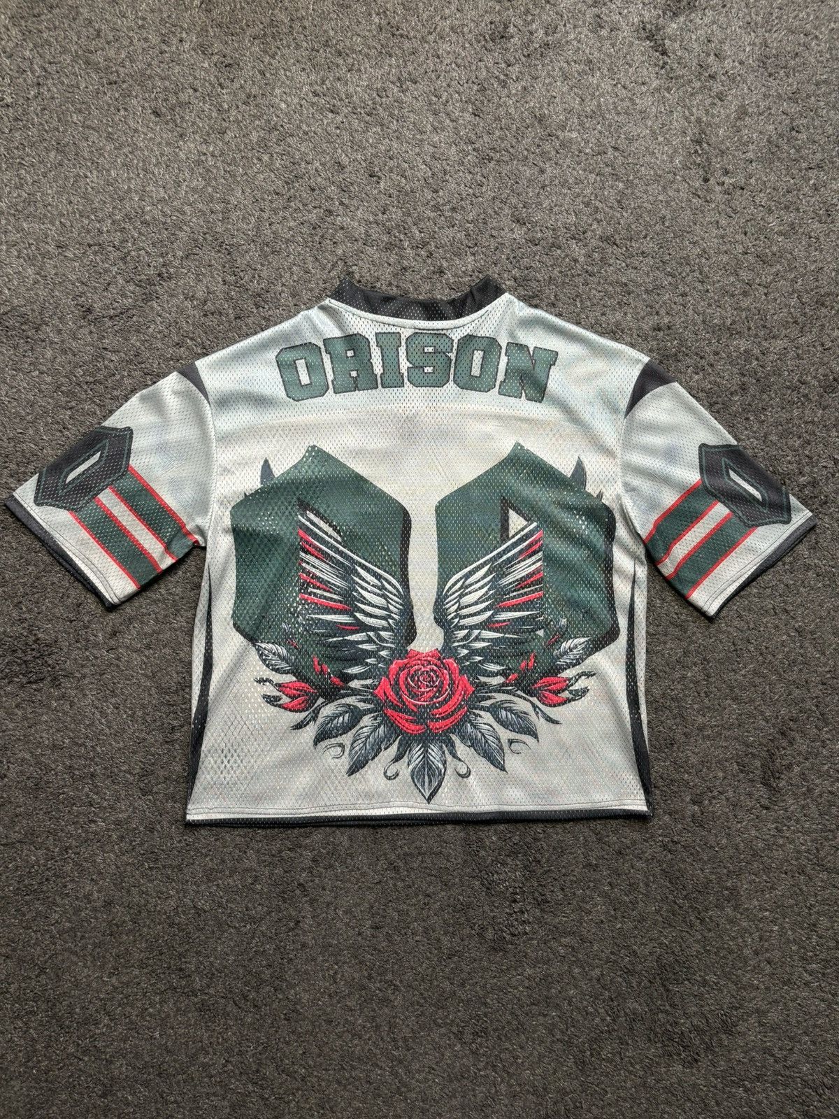 Japanese Brand Vintage style rare angelic roses 00 orison grey black jersey Size US M / EU 48-50 / 2 - 13 Thumbnail