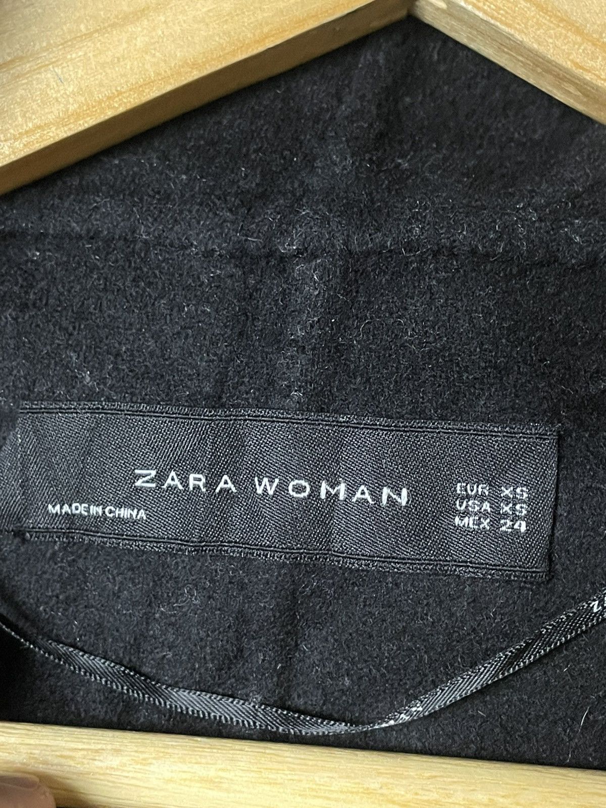 Designer × Vintage × Zara ZARA Basic Outerwear Wool Hooded Long Coat (106) Size XS / US 0-2 / IT 36-38 - 5 Thumbnail
