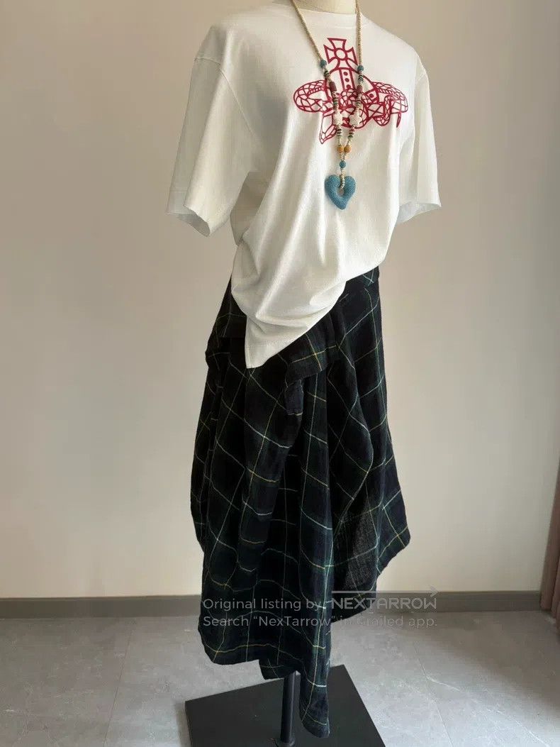Vivienne Westwood Vivienne Westwood size 3 Plaid Asymmetrical Deformed Skirt Size 42" / US 20 - 2 Thumbnail